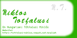 miklos totfalusi business card