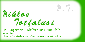 miklos totfalusi business card